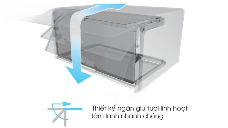Sharp SJ-BF330V-SL trang bị Ngăn trữ tươi linh hoạt