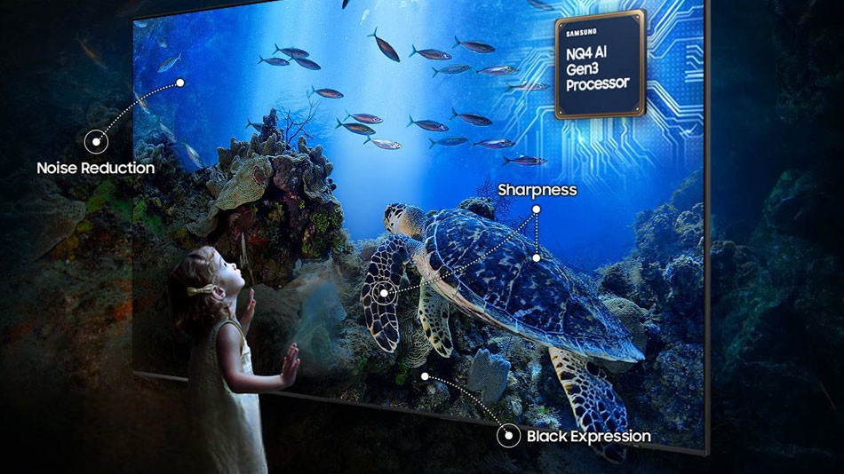 tivi Samsung QLED 4K QA55QN90FAKXXV trang bị Bộ xử lý AI NQ4 Gen 3 tivi Samsung QLED 4K QA55QN90FAKXXV trang bị Bộ xử lý AI NQ4 Gen 3