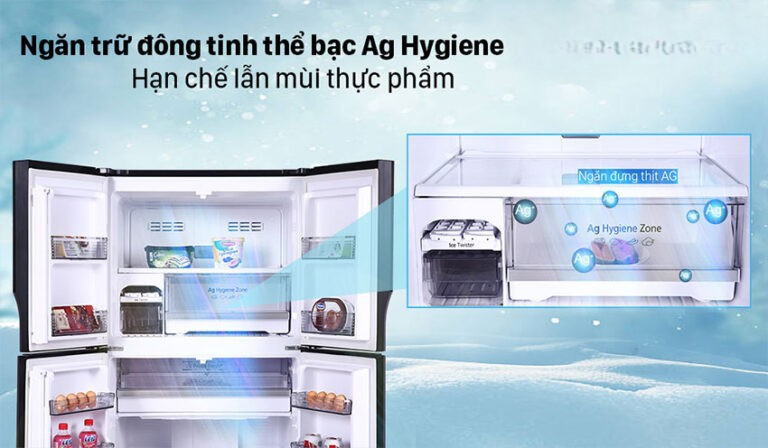 Ngăn lẫn mùi Ax88com rất nhiều ưu đãi với ngăn trữ đông tinh thể bạc Ag Hygiene Zone Ngăn lẫn mùi Ax88com rất nhiều ưu đãi với ngăn trữ đông tinh thể bạc Ag Hygiene Zone