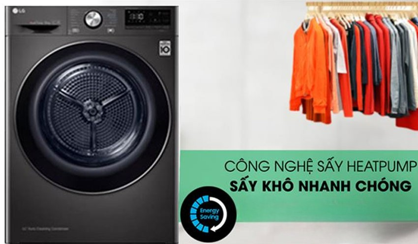 tiết kiệm điện với máy sấy Ax888 bao lì xì miễn phí LG 9kg DVHP09B tiết kiệm điện với máy sấy Ax888 bao lì xì miễn phí LG 9kg DVHP09B