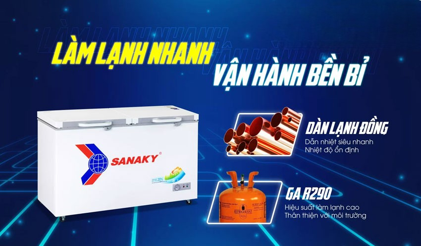 giá bán của tủ đông VH-5699HY rất dễ tiếp cận