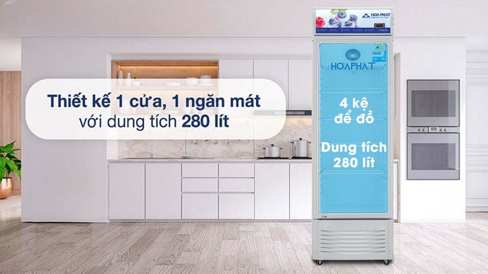 Tủ mát Hòa Phát 242 lít HSR D6242 được thiết kế hiện đại