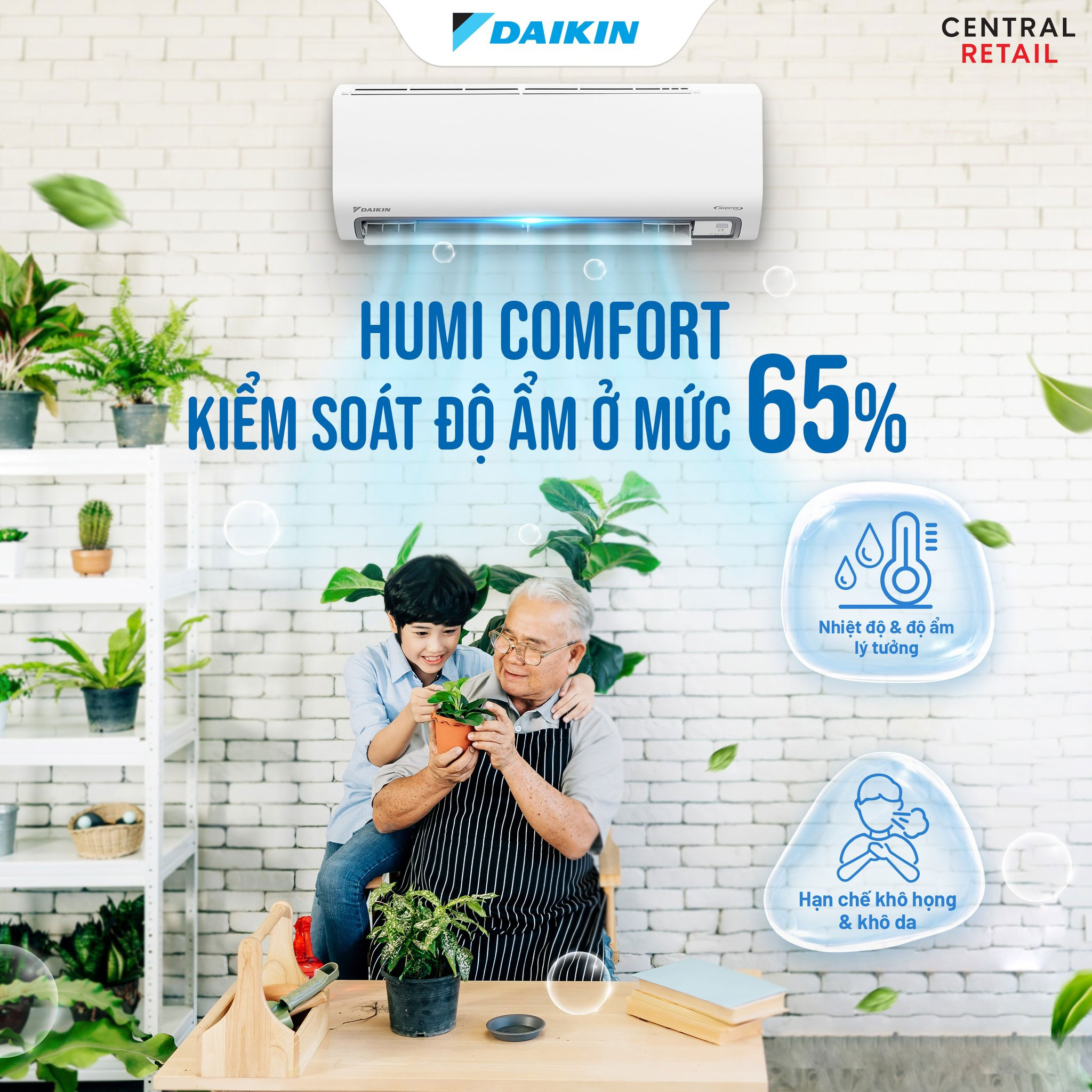 điều hòa Daikin 1 chiều FTHB50ZVMV trang bị Chế độ kiểm soát AX88 Sòng bạc phổ biến nhất Humi Comfort