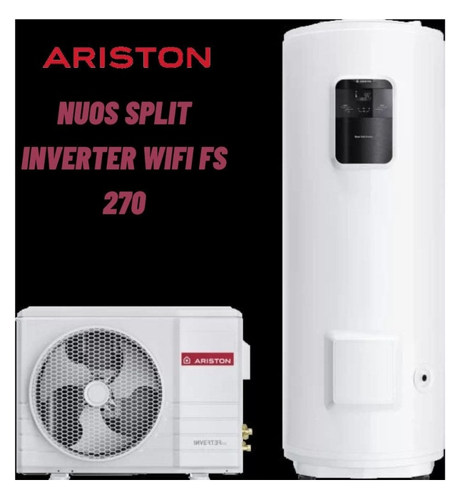 Máy bơm nhiệt Ariston 270 Lít Nuos Split Inverter Wifi FS 270