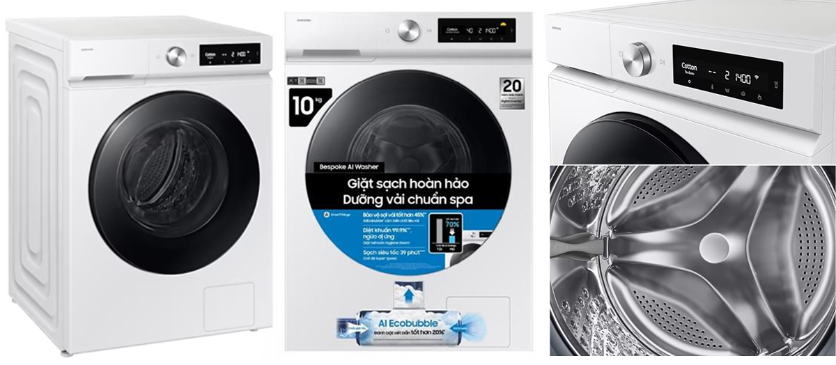 AI Control trên máy giặt Samsung cửa ngang WW10DB7U34GWSV