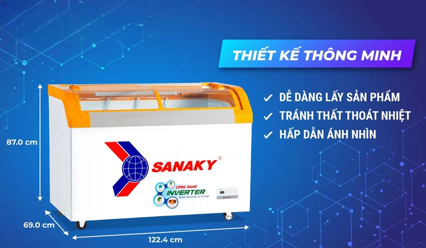 Tổng quan nhanh về tủ đông Sanaky 1 ngăn đông VH-4899K3B Tổng quan nhanh về tủ đông Sanaky 1 ngăn đông VH-4899K3B