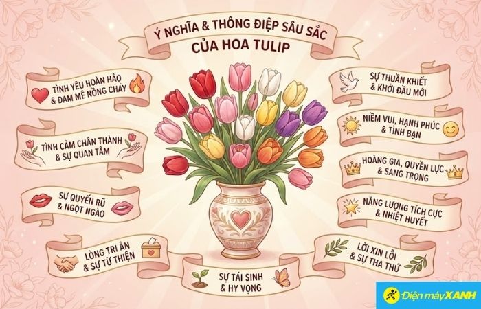 Hoa Tulip không chỉ đẹp mà còn mang trong mình nhiều tầng ý nghĩa Hoa Tulip không chỉ đẹp mà còn mang trong mình nhiều tầng ý nghĩa
