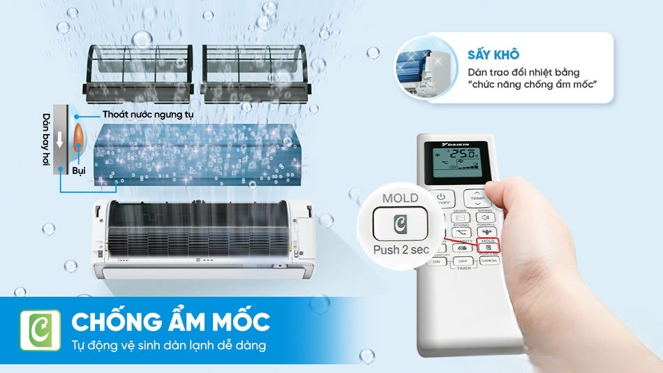 FTHB60ZVMV có chức năng lọc AX88 ATQ bảo vệ sức khỏe lâu dài