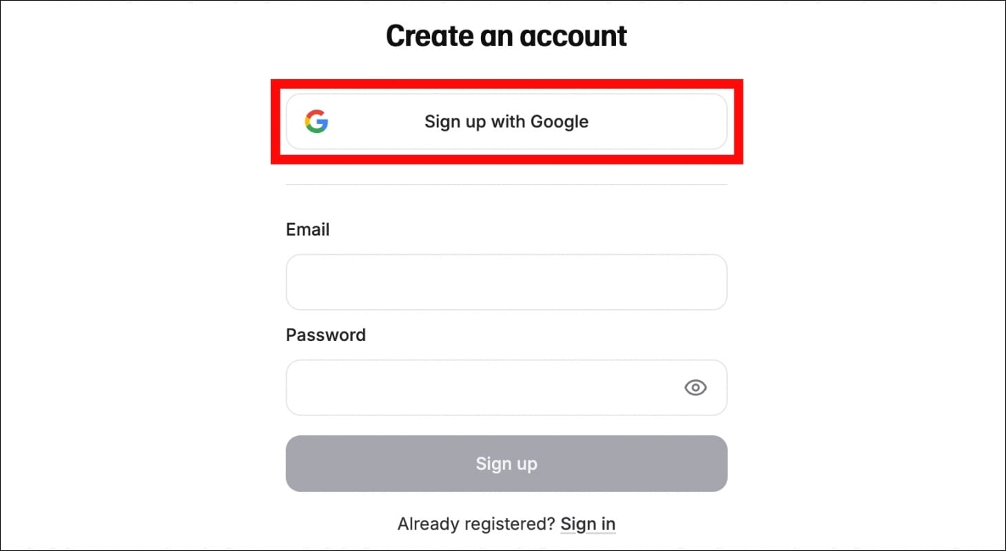 Chọn đăng nhập ElevenLabs bằng tài khoản Google Chọn đăng nhập ElevenLabs bằng tài khoản Google