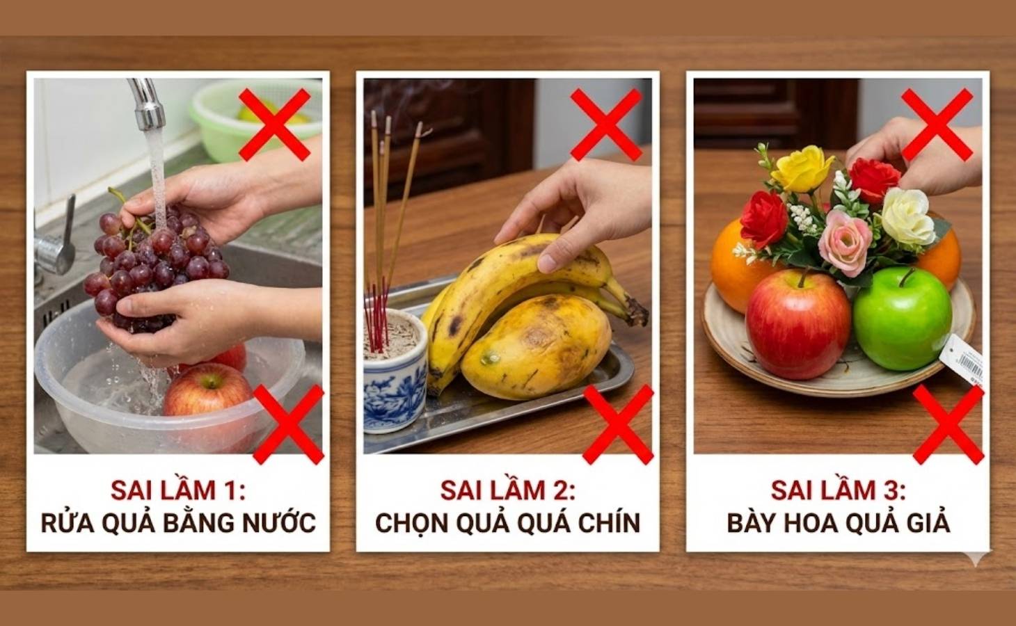 Những sai lầm khi bày mâm ngũ quả cần tránh Những sai lầm khi bày mâm ngũ quả cần tránh