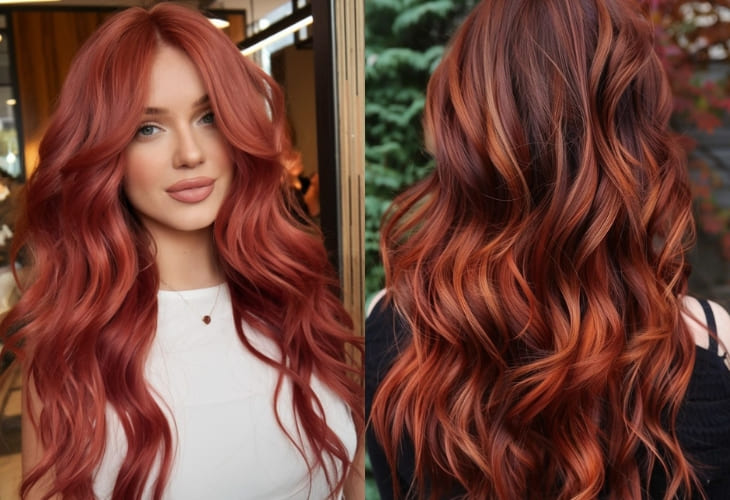 Tóc màu đỏ đồng sáng rực phá cách cho da ngăm Tóc màu đỏ đồng sáng rực phá cách cho da ngăm