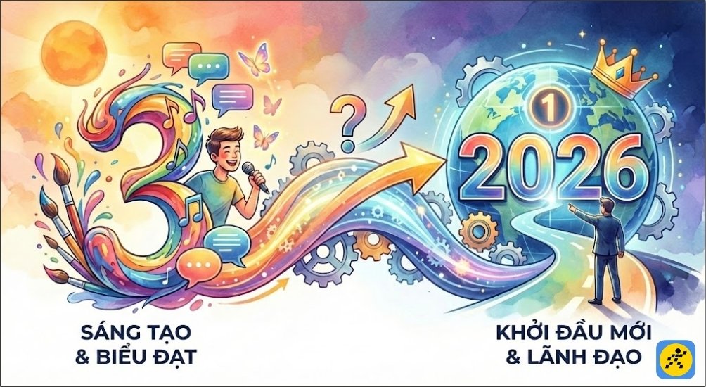 Năm cá nhân số 3 diễn ra trong năm thế giới 2026 (số 1) tạo nên sự kết hợp bùng nổ giữa năng lượng sáng tạo và tinh thần tiên phong Năm cá nhân số 3 diễn ra trong năm thế giới 2026 (số 1) tạo nên sự kết hợp bùng nổ giữa năng lượng sáng tạo và tinh thần tiên phong