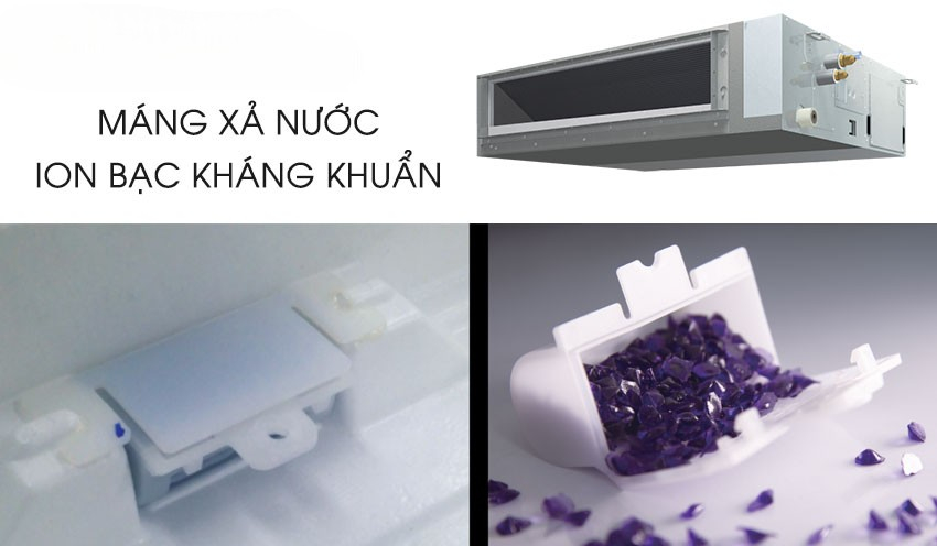 Daikin inverter FBA71BVMA9/RZA71DV1 với thiết kế máng nước xả ion bạc kháng khuẩn