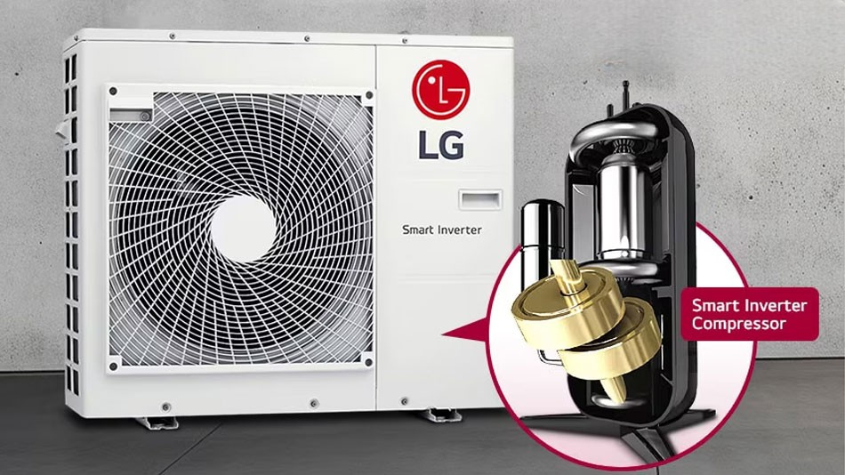 LG ZBNQ18GL2A0/ZUAB1 trang bị Công nghệ máy nén kép Dual Inverter độc quyền
