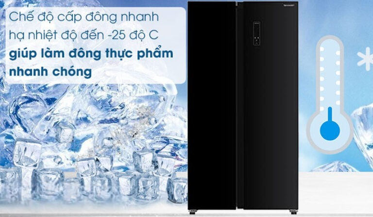tủ lạnh Sharp SJ-SBX440VG-BK với công nghệ Inverter tiên tiến