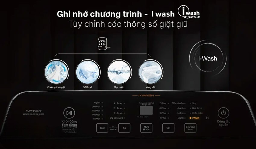 AQW-DR110JT.BK với khả năng vận hành êm ái, ít rung lắc AQW-DR110JT.BK với khả năng vận hành êm ái, ít rung lắc