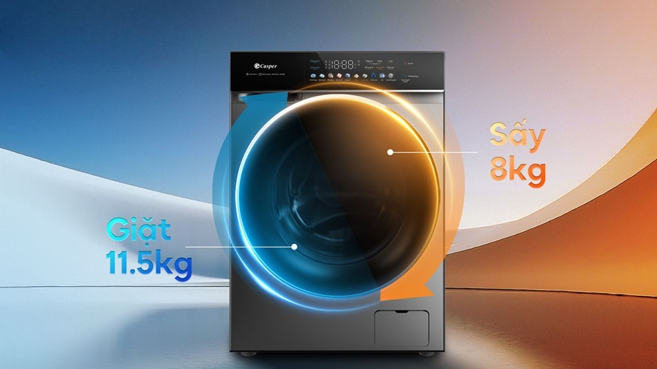 Tải app AX88 ngay để nhận thưởng khủng sấy Casper inverter WF-P115VGT11 Thiết kế sang trọng, hiện đại và tinh tế