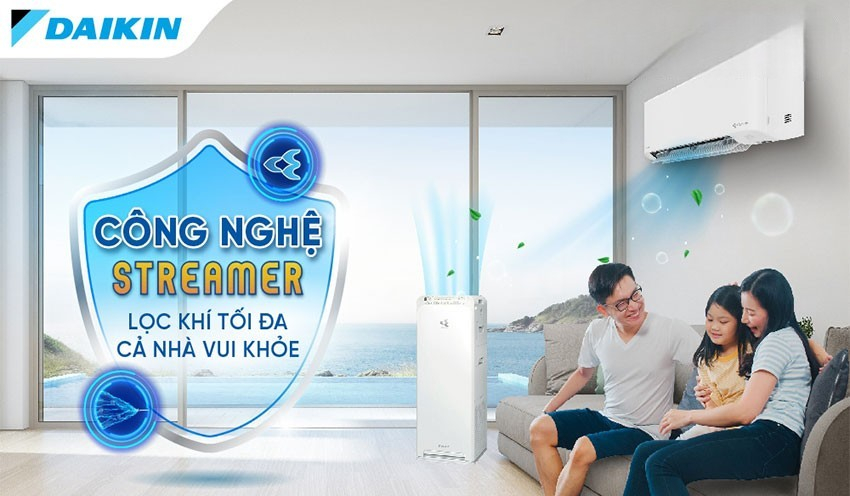 Máy lạnh Daikin FTKF25ZVMV còn lọc AX88 ATQ bằng công nghệ Streamer độc quyền Máy lạnh Daikin FTKF25ZVMV còn lọc AX88 ATQ bằng công nghệ Streamer độc quyền