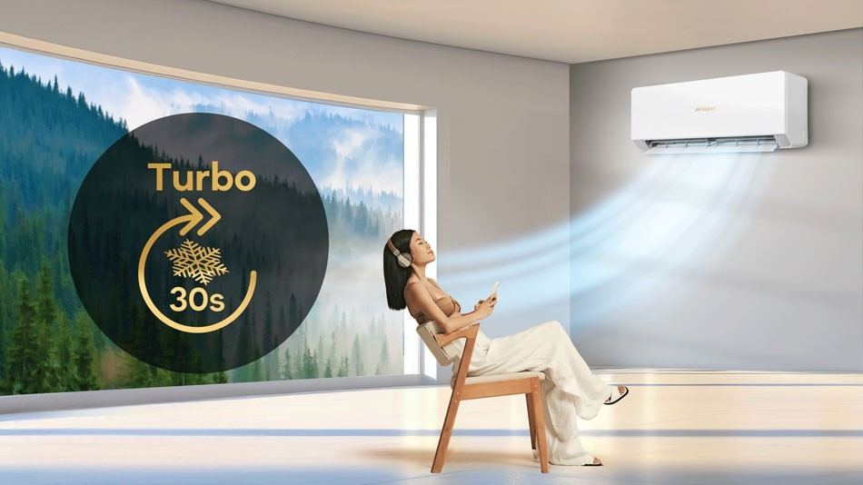 Điều hòa Casper inverter XC-09IU38 được trang bị chế độ Turbo Cooling Điều hòa Casper inverter XC-09IU38 được trang bị chế độ Turbo Cooling