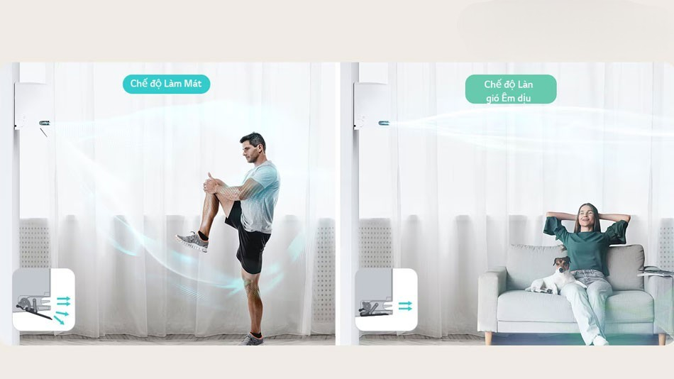 điều hòa LG inverter IDC18M2 được trang bị chế độ Soft Air điều hòa LG inverter IDC18M2 được trang bị chế độ Soft Air
