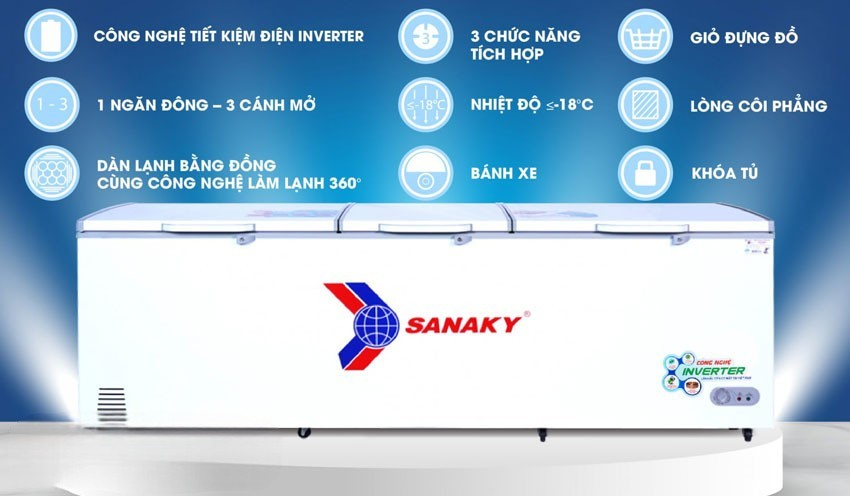 Tổng quan về Tủ đông Sanaky Inverter VH-1199HY3