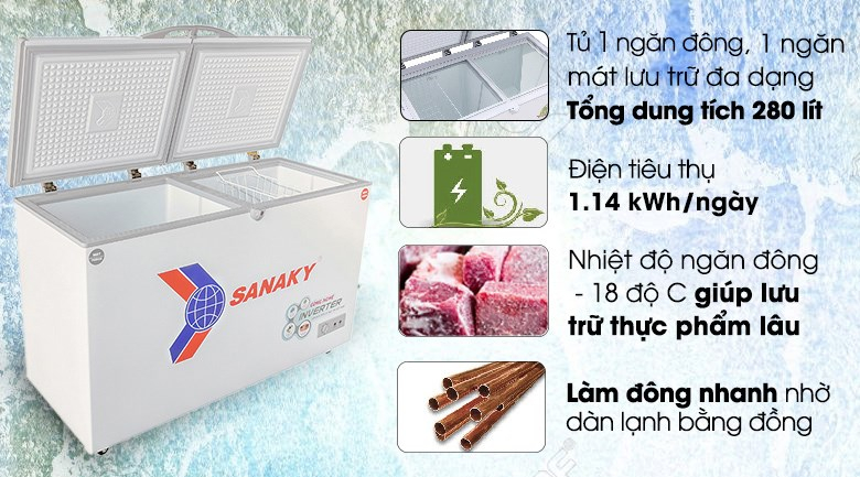 3 lý do khiến tủ đông Sanaky Inverter VH-4099W3 trở nên ưa chuộng hơn