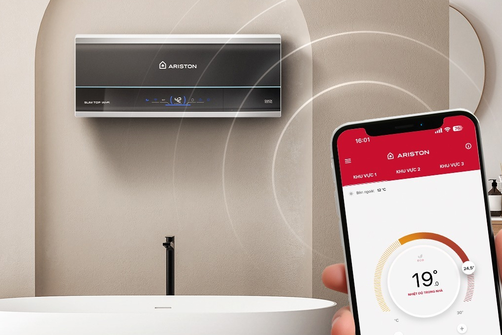 Đánh giá hiệu quả tiết kiệm điện của bình nóng lạnh Ariston Slim3 20 Top Wifi Đánh giá hiệu quả tiết kiệm điện của bình nóng lạnh Ariston Slim3 20 Top Wifi