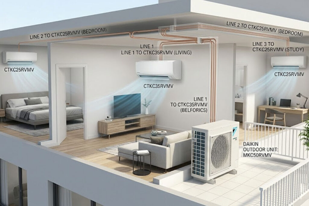 Báo giá hệ thống điều hòa multi Daikin 1 chiều MKC50RVMV mới nhất 2026