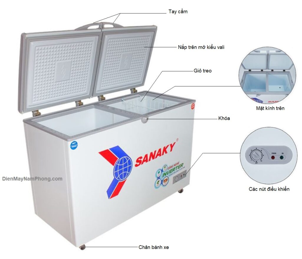 Tủ đông Sanaky H-6699W3 được thiết kế sang trọng, vận hành bền bỉ theo thời gian