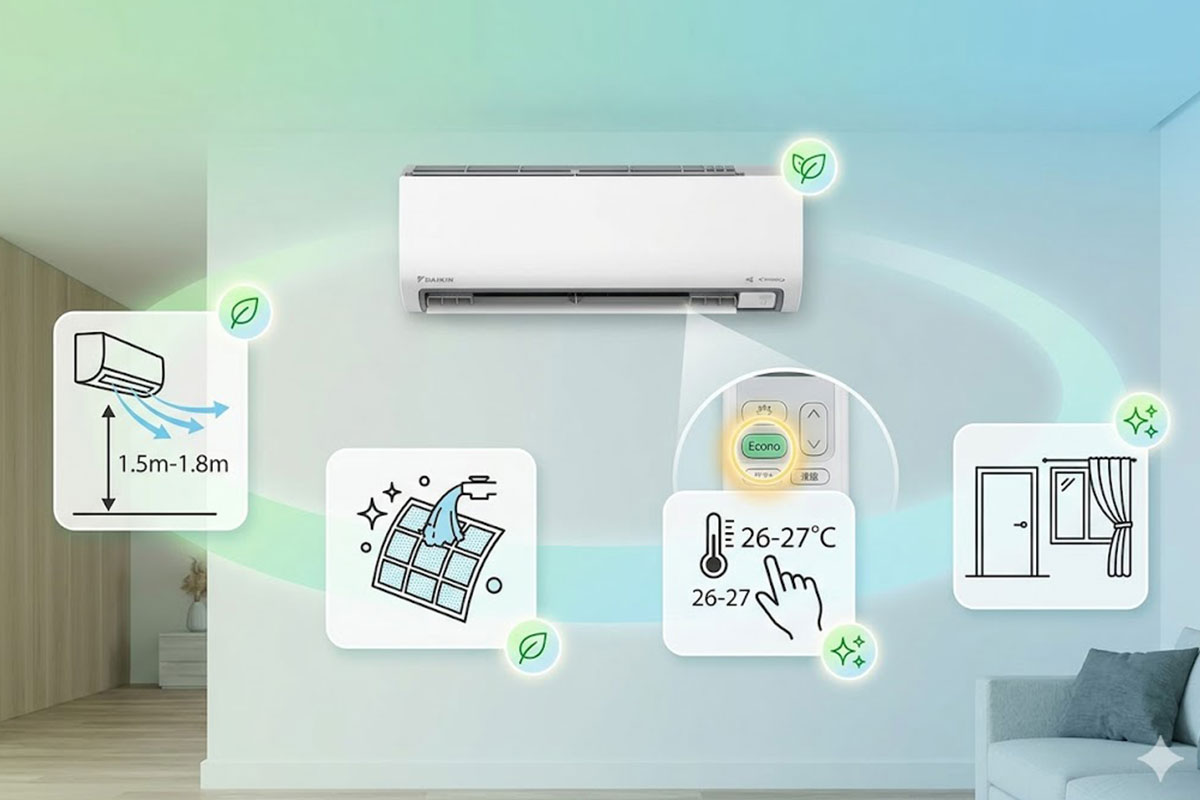 Hướng dẫn sử dụng điều hòa Daikin FTKF71ZVMV từ A đến Z để tiết kiệm điện nhất 2026 Hướng dẫn sử dụng điều hòa Daikin FTKF71ZVMV từ A đến Z để tiết kiệm điện nhất 2026