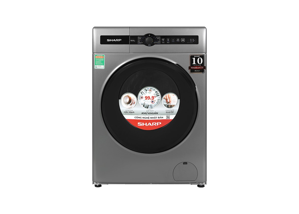 Các tính năng nổi bật được thiết kế trên máy giặt Sharp 10.5Kg inverter ES-FK1054PV-S hiện nay