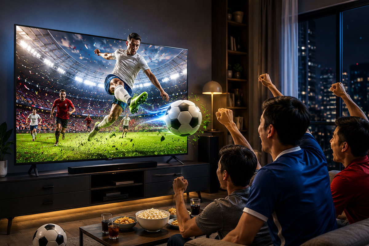 football-mode Football Mode trên tivi Samsung 43 inch 4K UA43U8500H