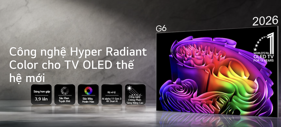Tivi LG OLED EVO AI 65 Inch 4K OLED65G6PSA dòng G6 có gì đặc biệt?