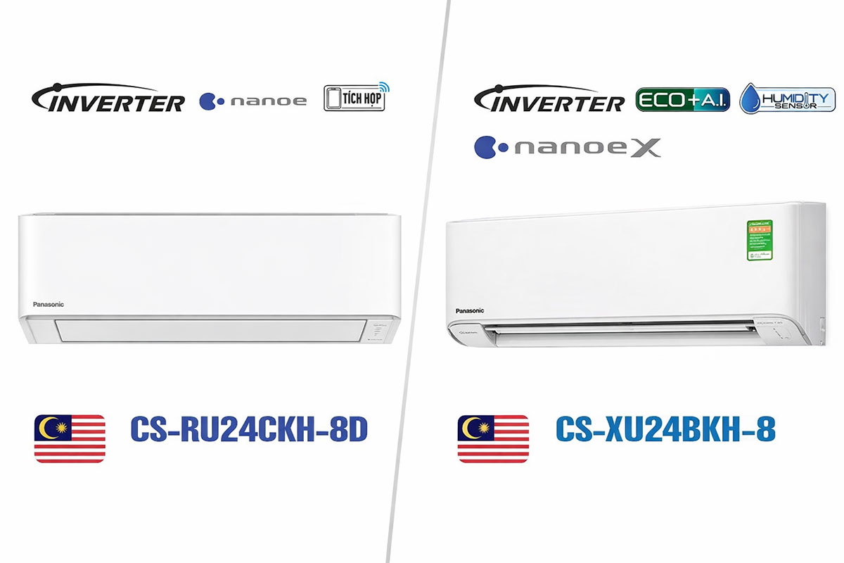 so-sanh-dieu-hoa-12 So sánh hai model điều hòa Panasonic CS-RU24CKH-8D và CS-XU24BKH-8 có gì khác biệt?