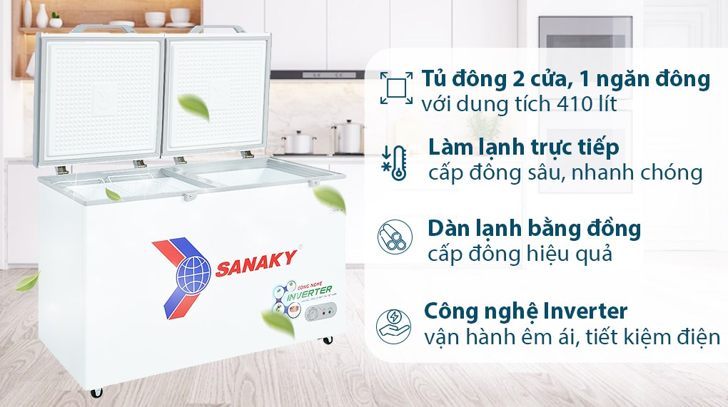 Đánh giá chi tiết tủ đông Sanaky Inverter VH-5699HY3 có tốt không? Có nên mua năm 2026?