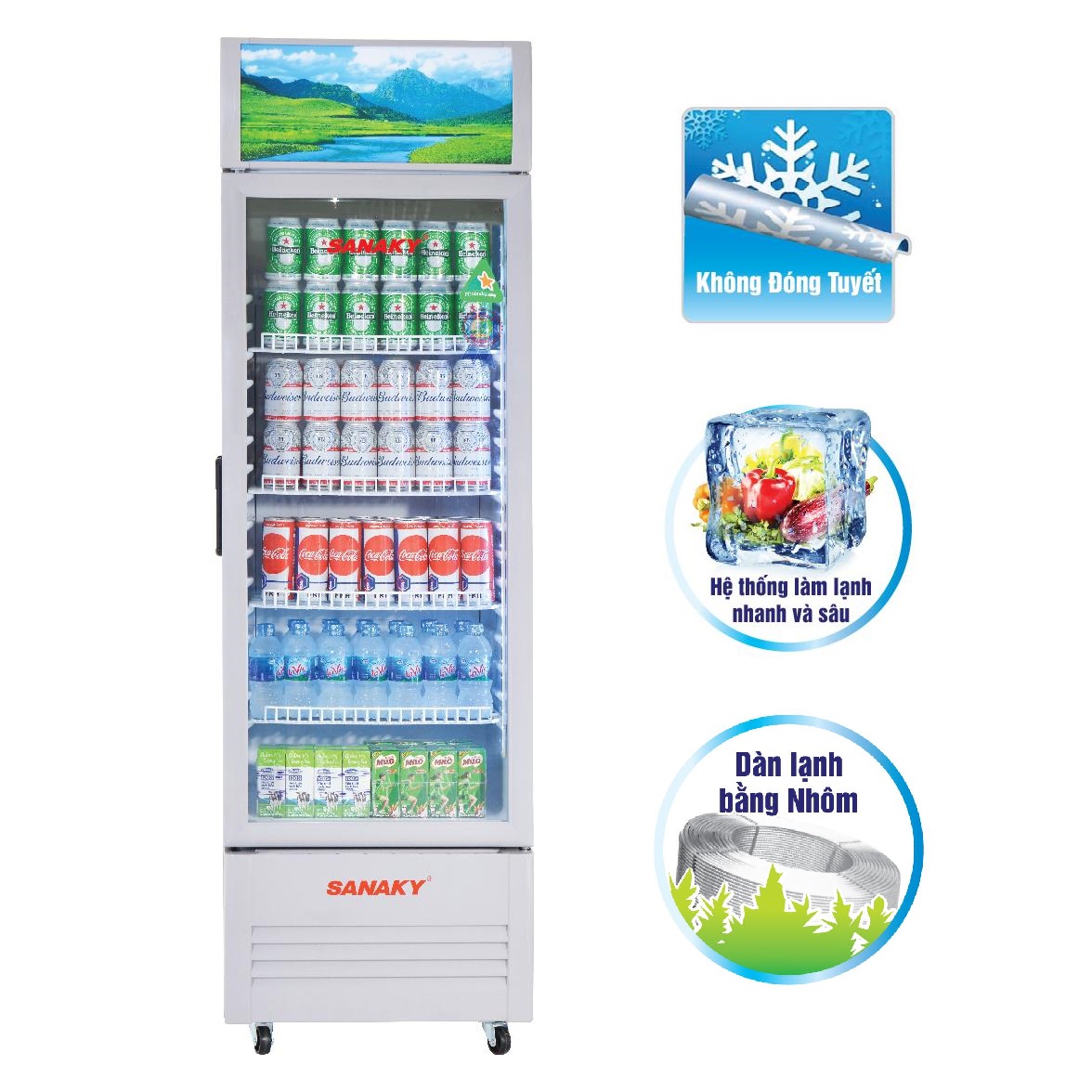 Tủ mát Sanaky VH-218KL với công nghệ làm lạnh tốt nhất
