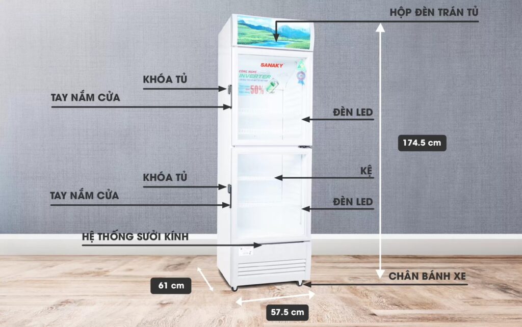 Tủ mát Sanaky 2 cánh VH-308W3L : Ưu nhược điểm bạn cần biết