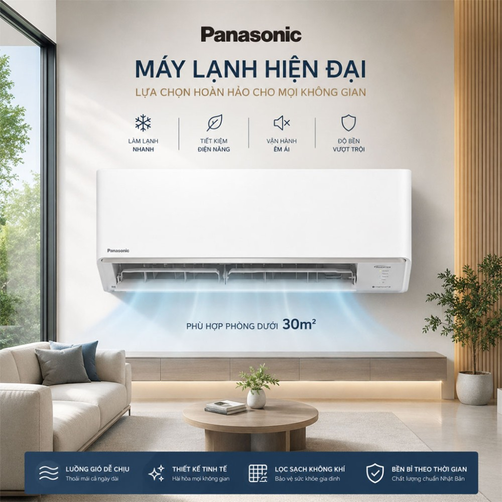 Điều hòa Panasonic 18000 CS-RU18CKH-8D lựa chọn phòng khách chung cư nhất