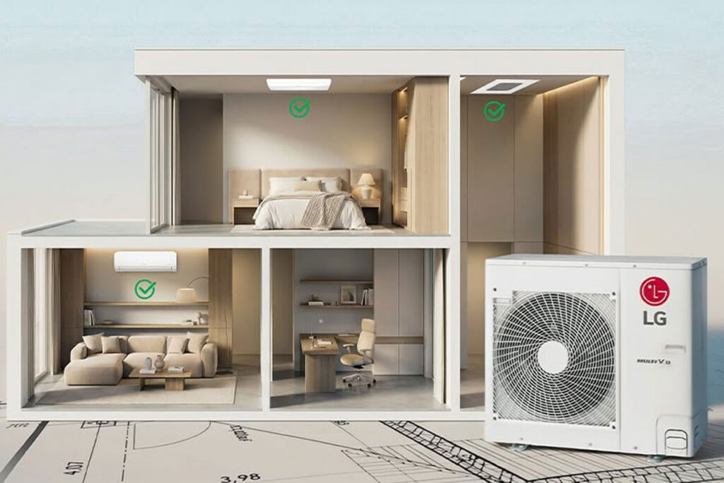 Kiến tạo Ax88 one giaitri tructuyen hiện đại với dàn nóng điều hòa trung tâm LG ARUV050GSD5