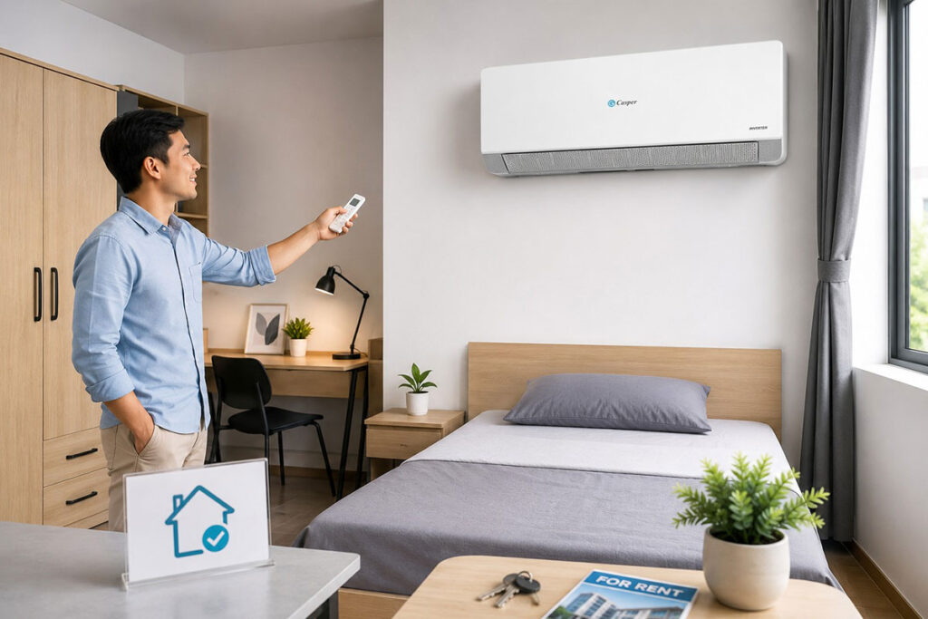 điều hòa Casper 1 chiều QC-09IU36A: Lý do chủ trọ nên ưu tiên lắp đặt ngay loạt