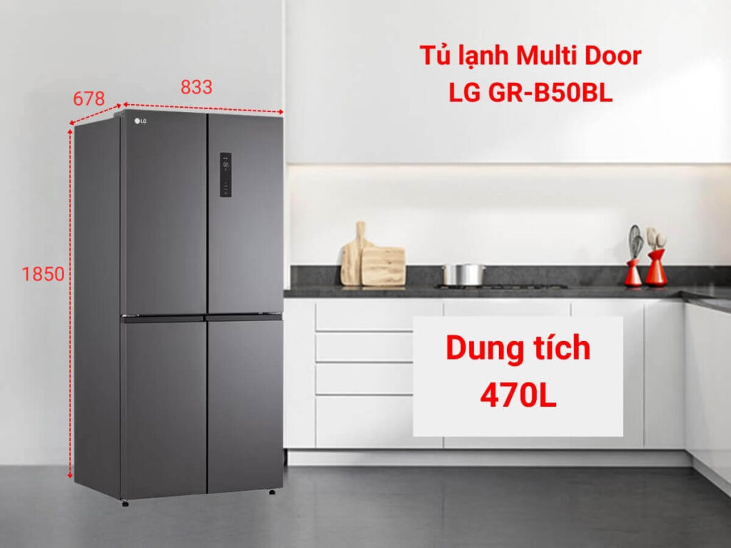 Những ưu điểm có trong tủ lạnh LG GR-B50BL 4 cánh bạn nên biết