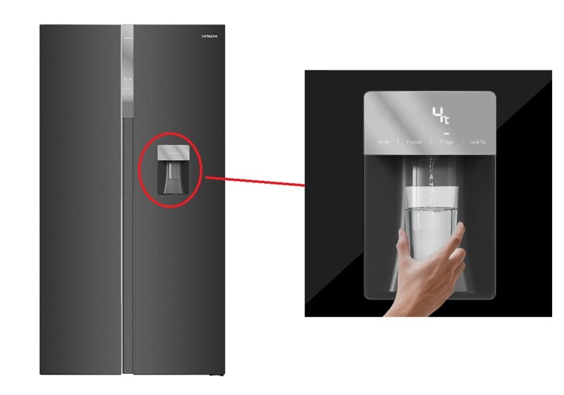 lay-nuoc-ngoai-3 Những tiện ích mà tủ lạnh Hitachi HRSN9563DWDXVN 2 cánh mang tới