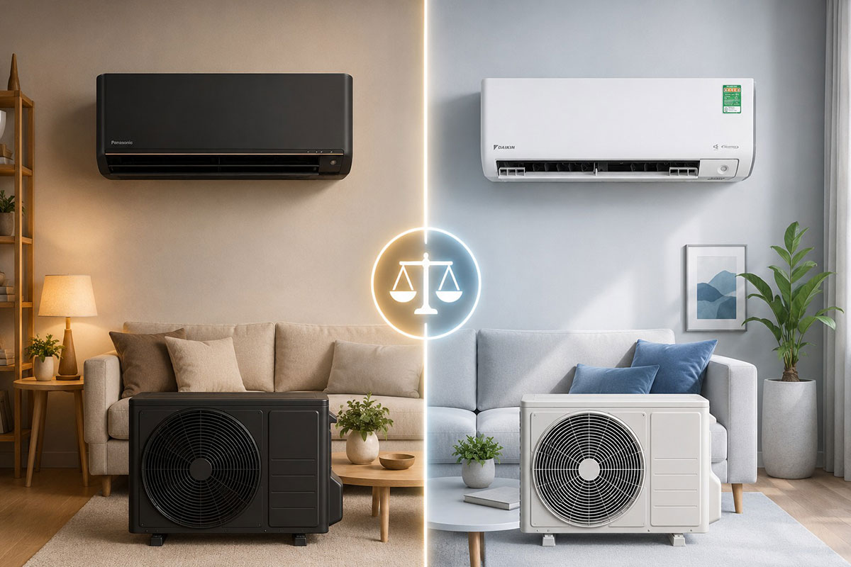 So sánh thiết kế: Panasonic nổi bật sang trọng, Daikin tối giản bền dáng So sánh thiết kế: Panasonic nổi bật sang trọng, Daikin tối giản bền dáng
