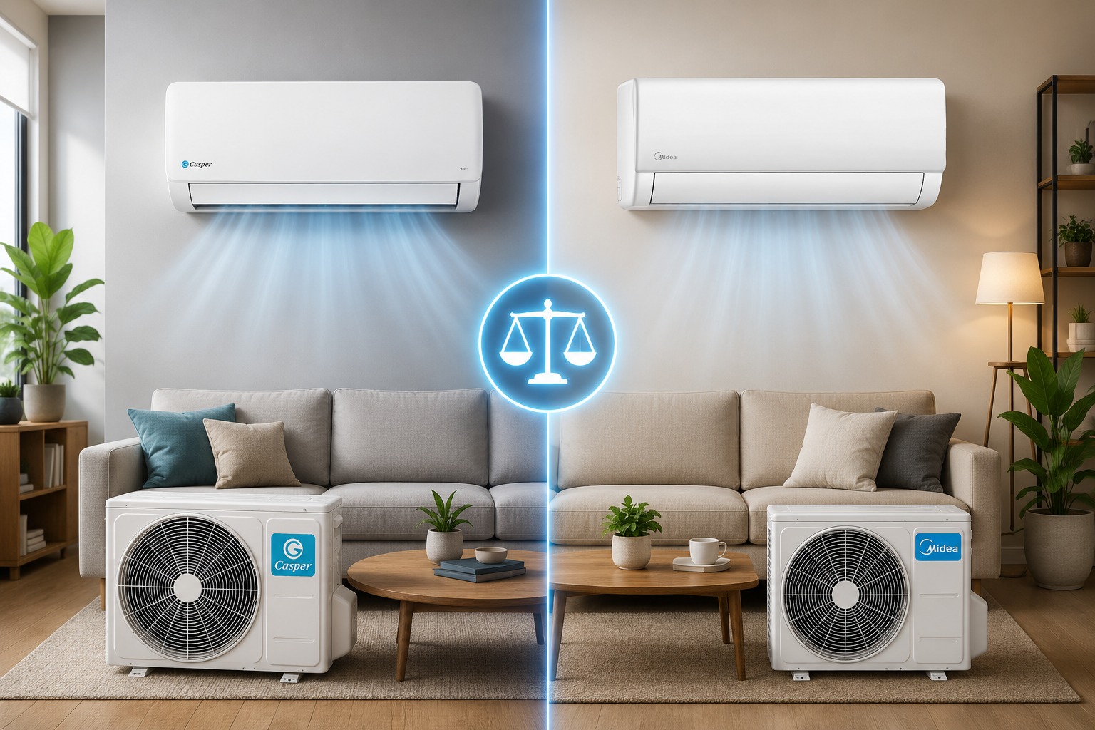 So sánh thiết kế: Casper hiện đại hơn, Midea thiên về thực dụng So sánh thiết kế: Casper hiện đại hơn, Midea thiên về thực dụng