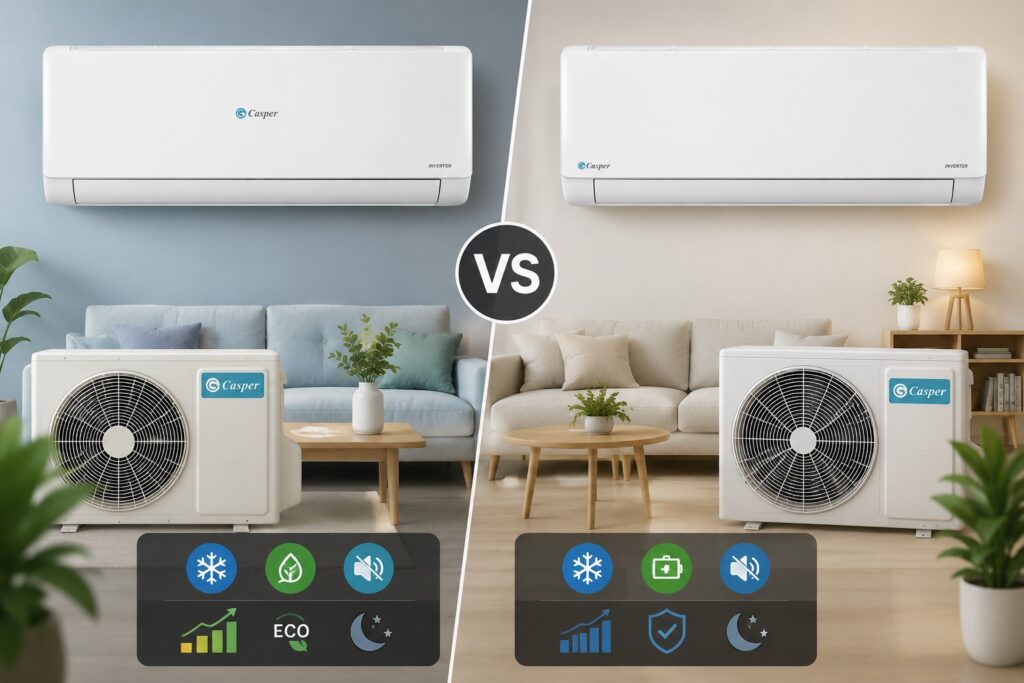 So sánh hai model điều hòa Casper JC-24IU36 và SC-24FB36M, nên mua loại nào?
