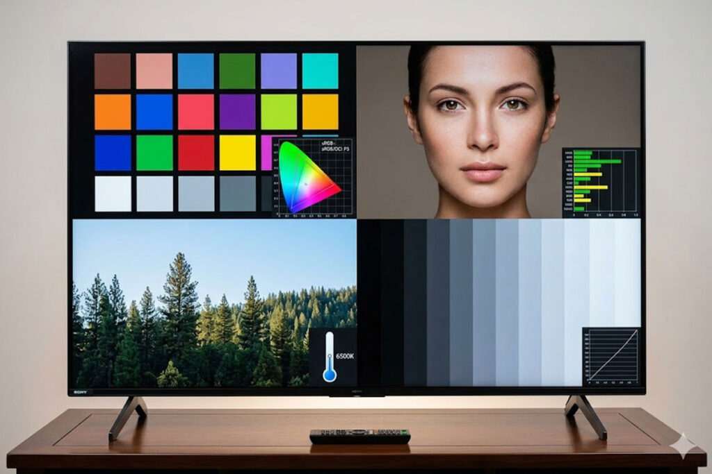 Phân tích độ trung thực Tải app AX88 ngay hôm nay của tivi Sony K-65S25VM2 qua các bài test đồ họa