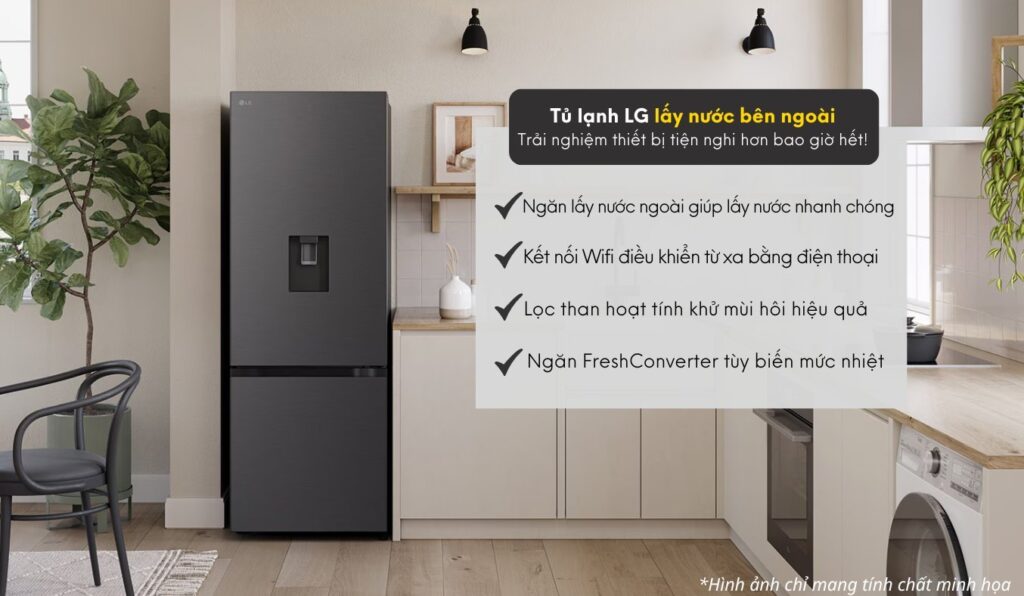 Một số tính năng nổi bật trên tủ lạnh LG LBD33BLM 2 cánh bạn cần biết
