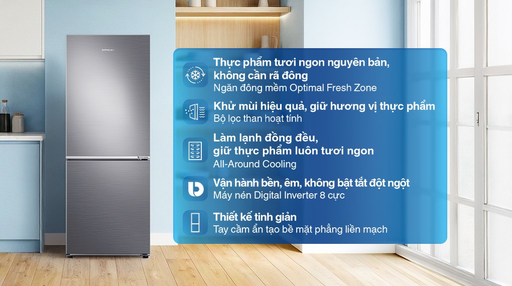 6 tính năng hiện đại trong tủ lạnh Samsung RB27N4020S9/SV 2 cánh bạn cần biết