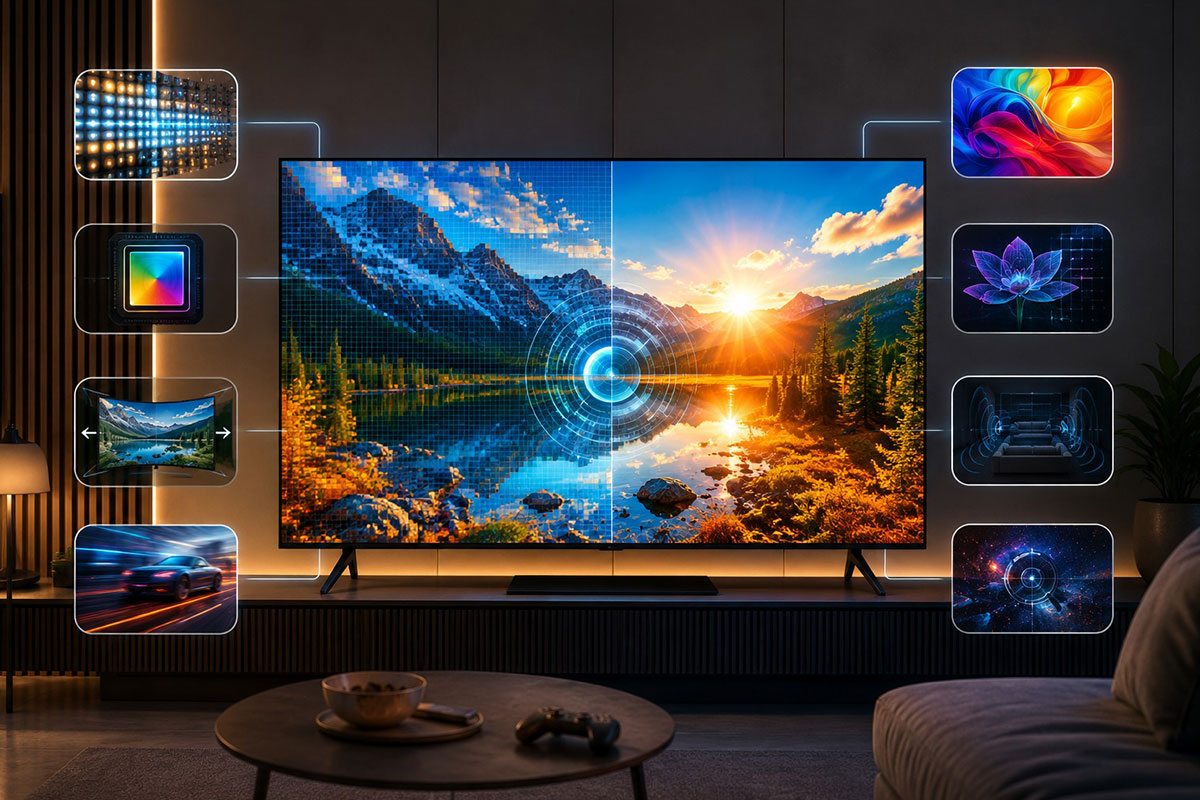 Công nghệ Quantum Mini LED mang đến độ tương phản vượt trội Công nghệ Quantum Mini LED mang đến độ tương phản vượt trội