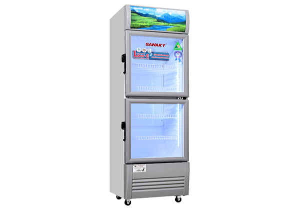 Tủ mát Sanaky 400L VH-408WL: Thiết kế 2 cánh, kính Low-E chống đọng sương